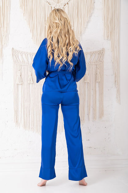 Pyjama Kalimo blau 200019 - Produktansicht 2 bei Secretelles