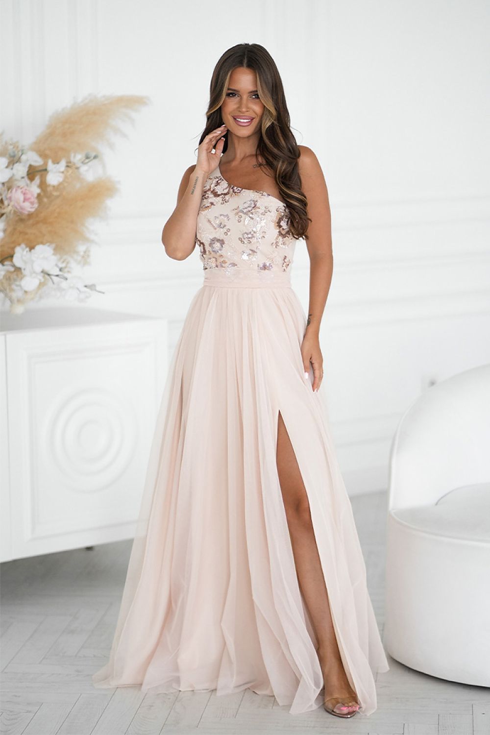 Kleid Bicotone beige 220091 - Produktansicht 1 bei Secretelles