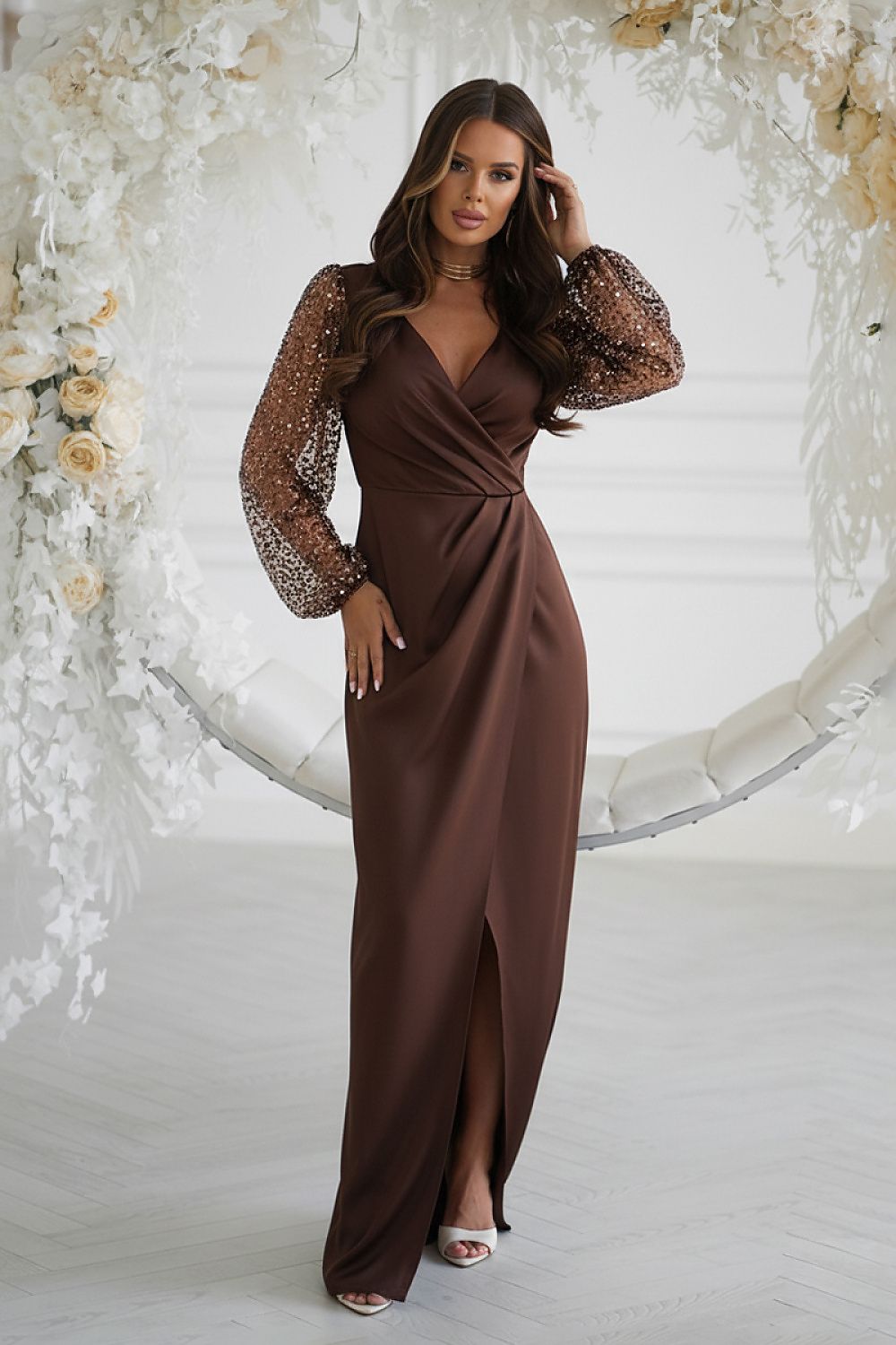 Kleid Bicotone braun 220832 - Produktansicht 1 bei Secretelles