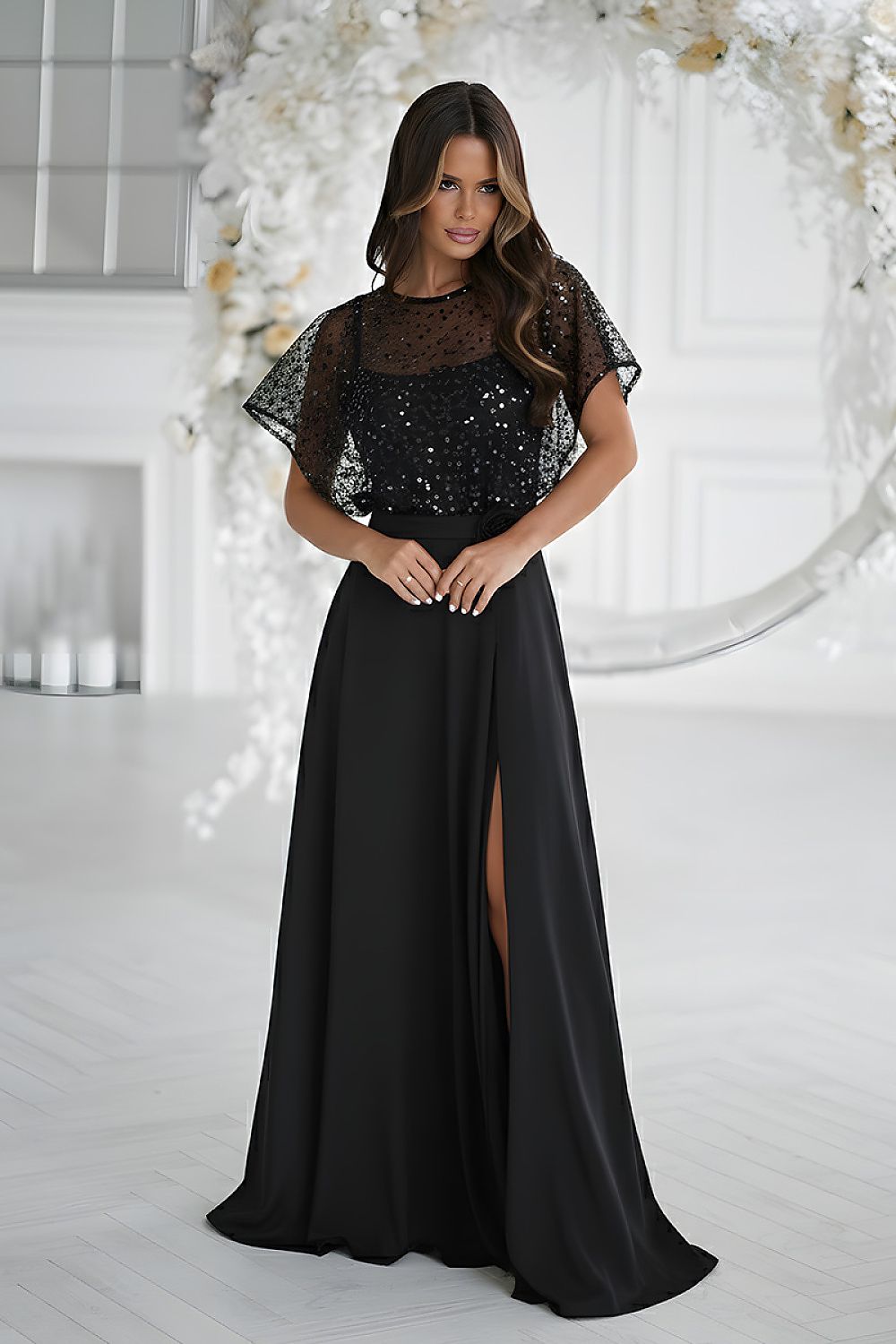 Bicotone Kleid schwarz Produktansicht Secretelles
