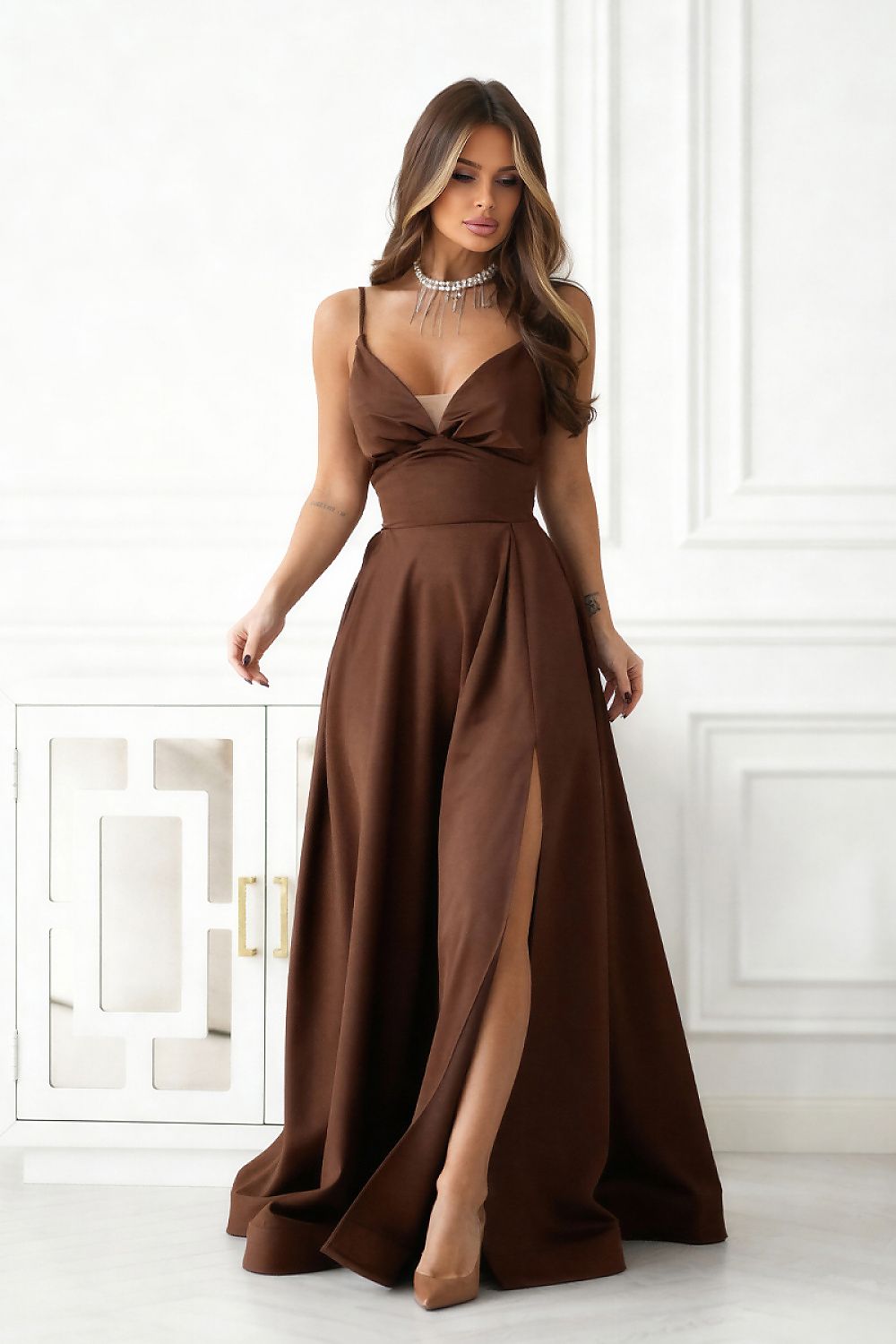 Kleid Bicotone rot 221606 - Produktansicht 4 bei Secretelles
